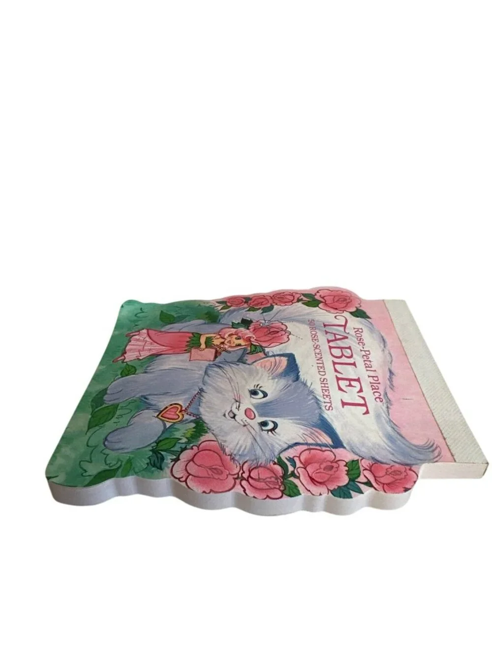 Rose-Petal Place Rose-Scented Scalloped Notepad 4.5